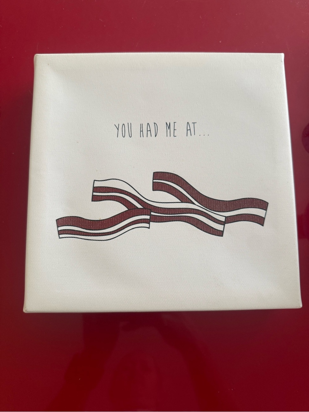 Target “You Had Me at Bacon” 8” Canvas Wall Art Kitchen Decor 2014